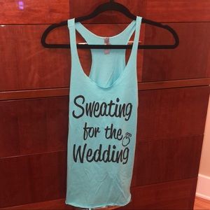 Sweating for the wedding tank